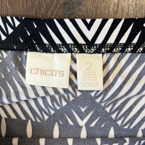 Chicos black and white maxi Skirt SZ 2 - Picture 5 of 5